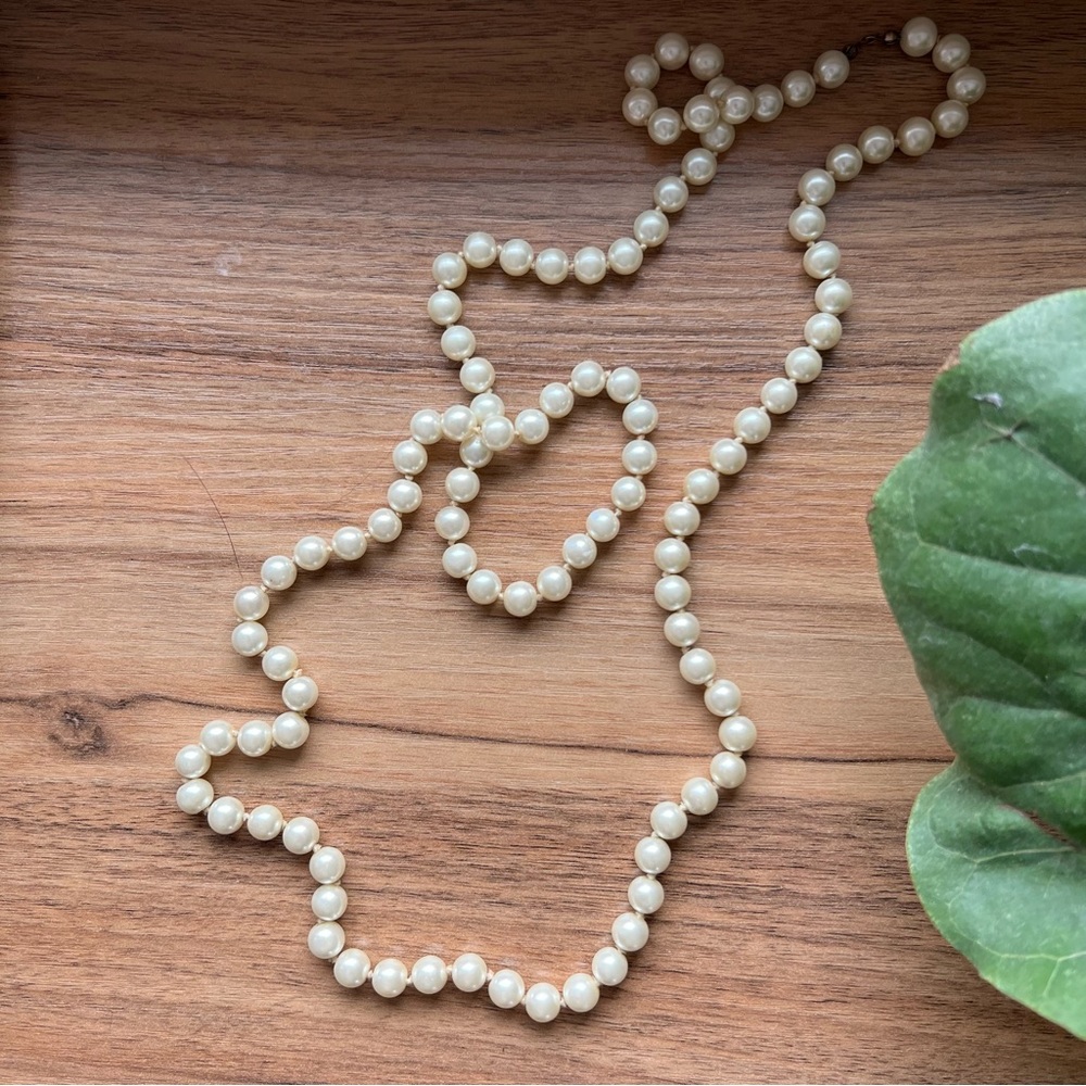 Faux Pearl Long Necklace - Great for Layering! - GUC